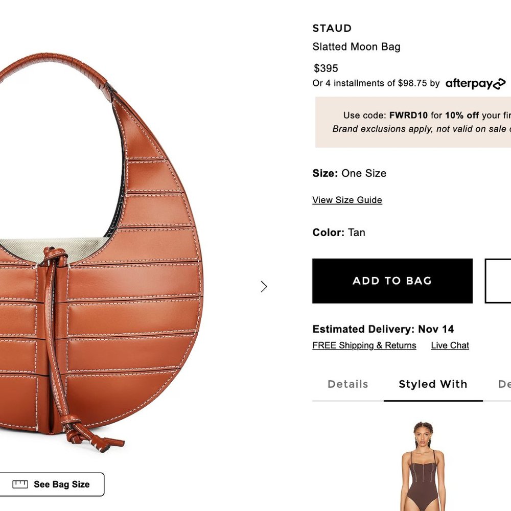 Staud Slatted Moon Bag